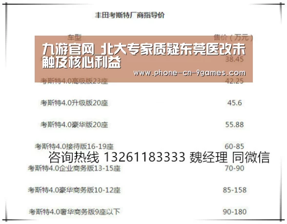 九游官网_北大专家质疑东莞医改未触及核心利益(图1) 九游游戏中心